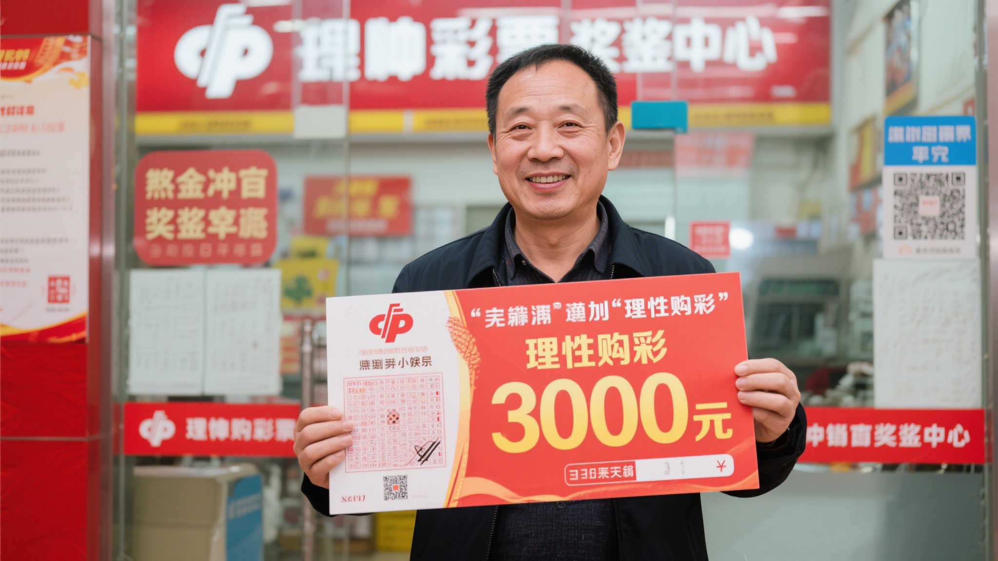 这位中得福彩300万大奖的彩民，展现了一