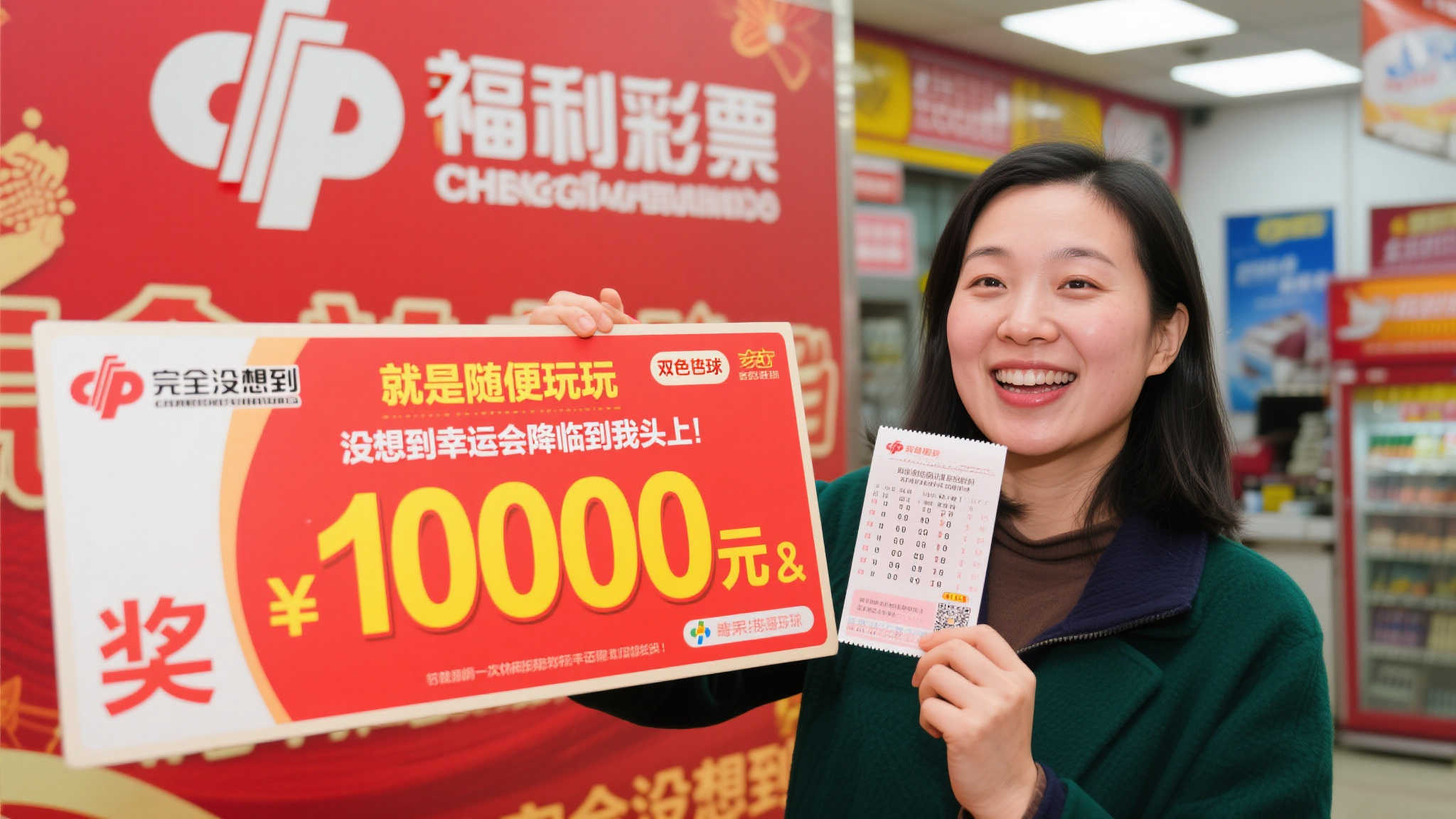 这位女彩民的故事发生在近期的一次福利彩票