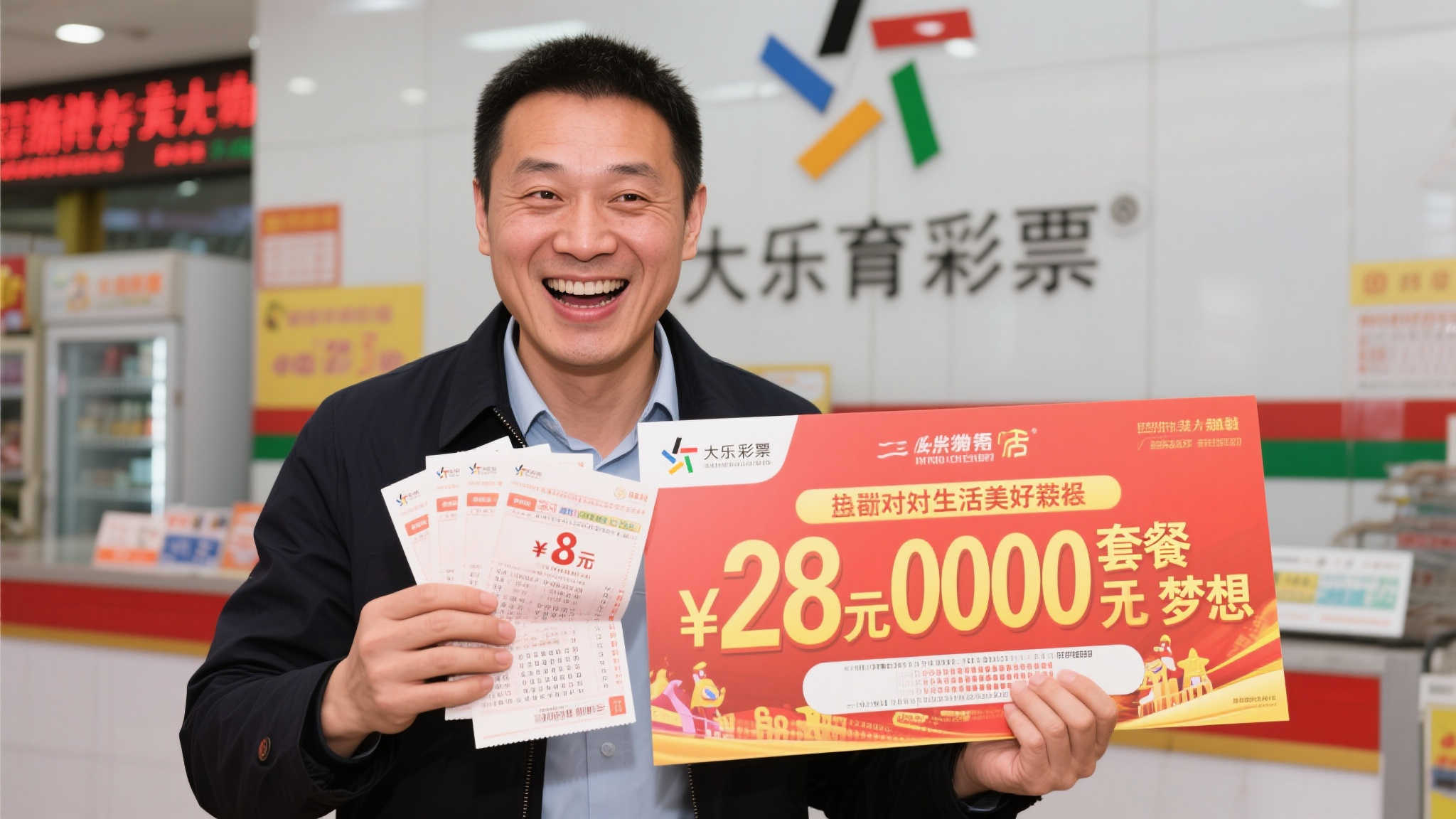 男子仅花28元购套餐票，喜中大乐透1016万：激动不已！